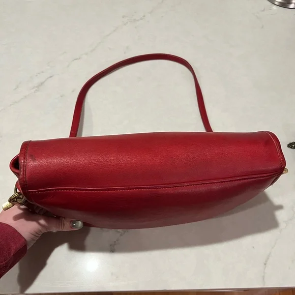 Vintage Coach Red Convertible Clutch #9365 - Picture 9 of 15